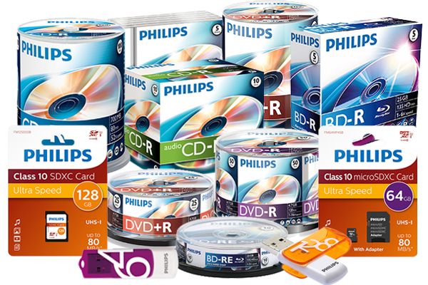 Philips Memory Cards and Discs